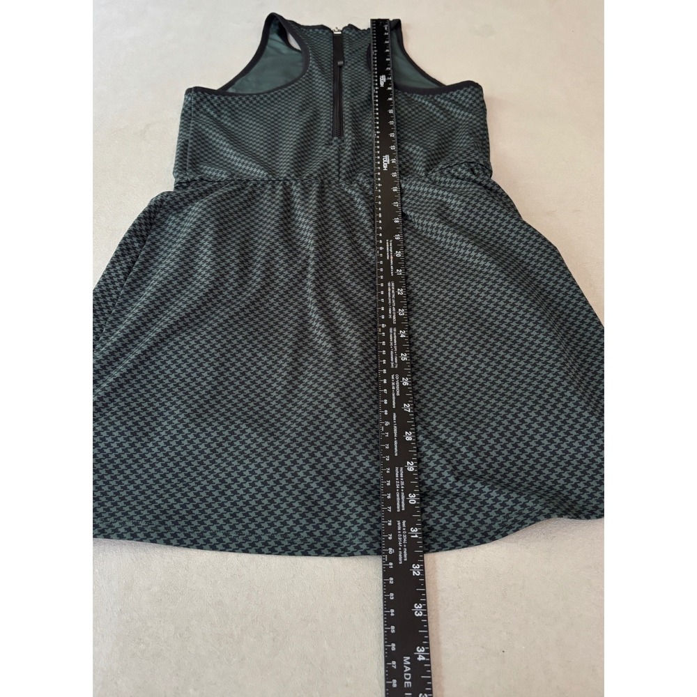 All in Motion Tennis Dress Women S Green Houndstooth Racerback Sporty Golf Mini - Picture 9 of 9